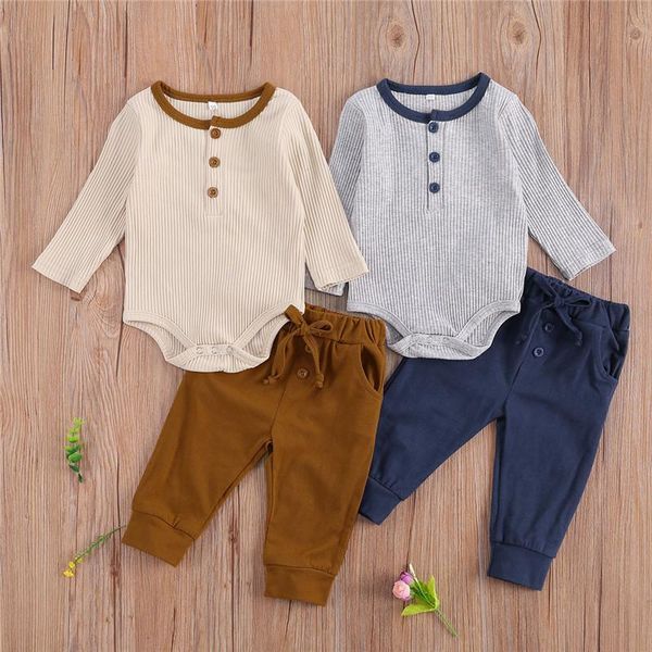 clothing sets baby & children's 0-18m born boys clothes solid button long sleeve romper bottoms pants, White
clothing sets baby & children's 0-18m born boys clothes solid button long sleeve romper bottoms pants, White