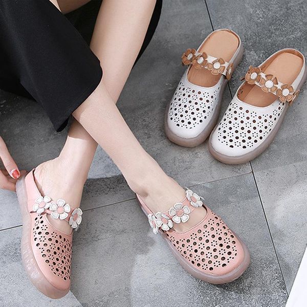 slippers women leather mules 2021 summer shoes ladies casual flower handmade genuine outdoor slipper, Black
slippers women leather mules 2021 summer shoes ladies casual flower handmade genuine outdoor slipper, Black