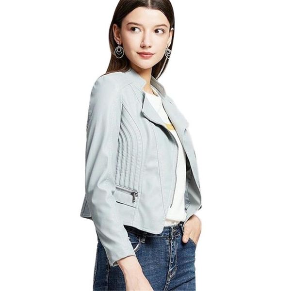 women's leather & faux 2021 autumn women jacket ladies solid belt zipper biker coat female casual outwear pu motorbike suede slim overc, Black
women's leather & faux 2021 autumn women jacket ladies solid belt zipper biker coat female casual outwear pu motorbike suede slim overc, Black