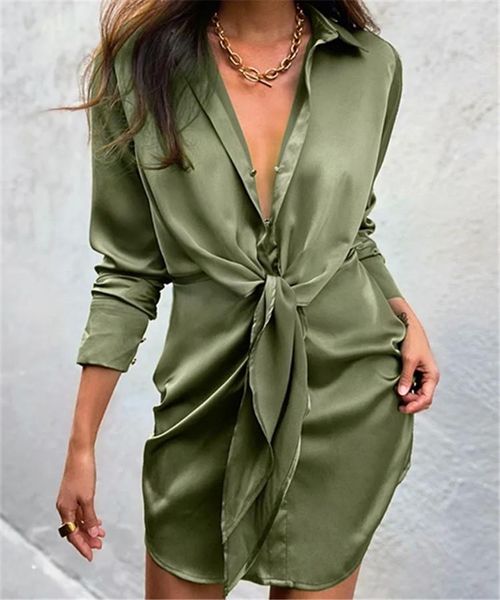 casual dresses lace up cross-border women's turn down collar shirts dress vestidos solid color irregular v-neck pleated cross tie blous, Black;gray
casual dresses lace up cross-border women's turn down collar shirts dress vestidos solid color irregular v-neck pleated cross tie blous, Black;gray