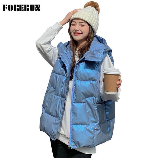 women's vests forerun vest for women winter korean fashion solid hooded puffer sleeveless jacket 2021 bodywarmer doudoune sans manche f, Black;white
women's vests forerun vest for women winter korean fashion solid hooded puffer sleeveless jacket 2021 bodywarmer doudoune sans manche f, Black;white