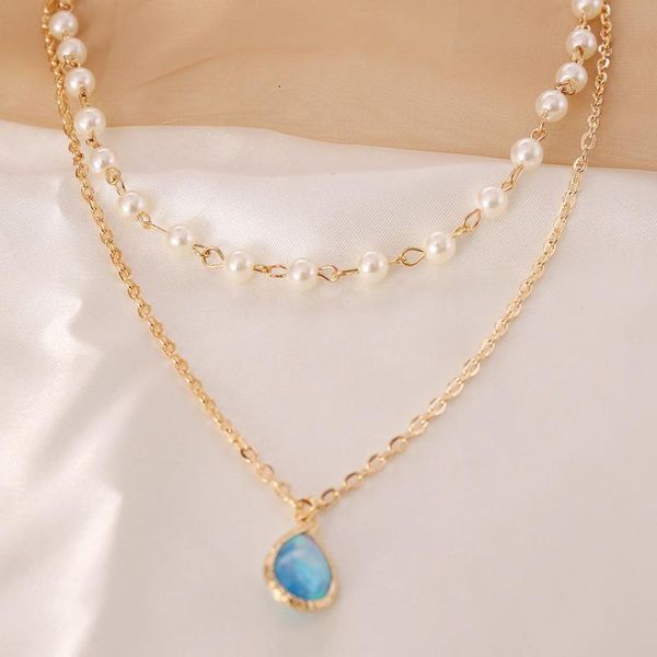 pendant necklaces europe and the united states selling pearl semi-gem multi-layer necklace creative fashion atmosphere women's collarbo, Silver
pendant necklaces europe and the united states selling pearl semi-gem multi-layer necklace creative fashion atmosphere women's collarbo, Silver