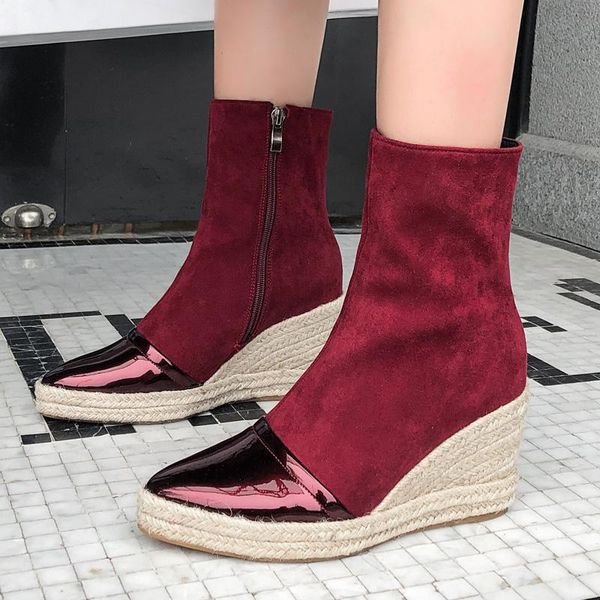 boots aiweiyi woman round toe wedge high heels ankle platform shoes autmn winter motorcycle botas, Black
boots aiweiyi woman round toe wedge high heels ankle platform shoes autmn winter motorcycle botas, Black