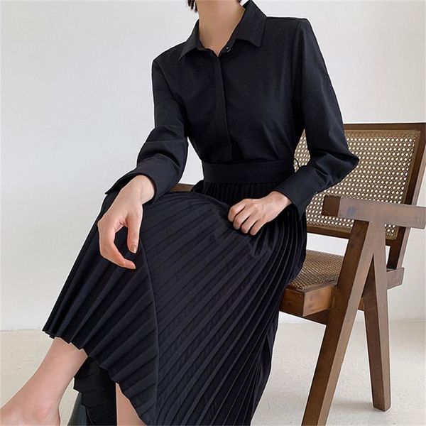 casual dresses hzirip office lay shirts maxi dress pleated autumn chic mujer 2021 fashion pure color long robe femme high waist party, Black;gray
casual dresses hzirip office lay shirts maxi dress pleated autumn chic mujer 2021 fashion pure color long robe femme high waist party, Black;gray