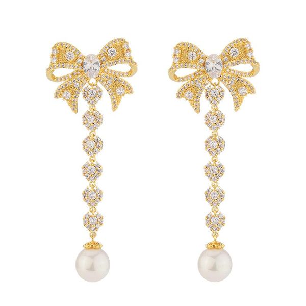 dangle & chandelier inlaid zircon pearl bowtie eardrop fashion bridal earrings brand designer women wedding party jewelry with cz stone, Silver
dangle & chandelier inlaid zircon pearl bowtie eardrop fashion bridal earrings brand designer women wedding party jewelry with cz stone, Silver
