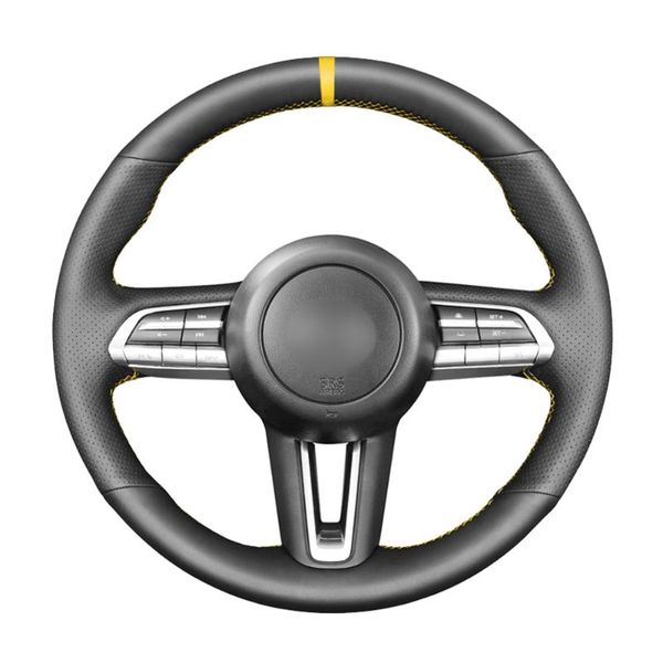 steering wheel covers black pu faux leather yellow marker diy hand stitched car cover for 3 axela 2021 cx-30 mx-30
steering wheel covers black pu faux leather yellow marker diy hand stitched car cover for 3 axela 2021 cx-30 mx-30
