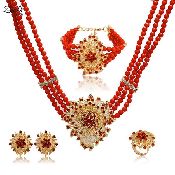earrings & necklace grace luxury multicolored crystals brand sets for women customer fashion african red beads wedding jewelry set wholesale, Silver
earrings & necklace grace luxury multicolored crystals brand sets for women customer fashion african red beads wedding jewelry set wholesale, Silver