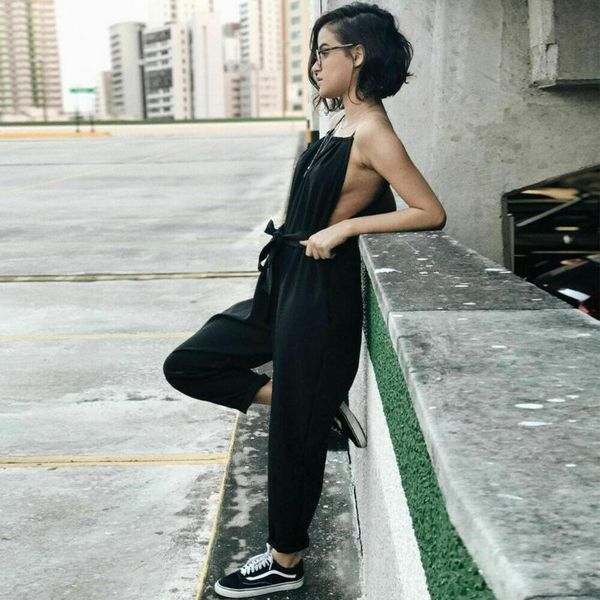 women's jumpsuits & rompers fashion women solid sleeveless casual loose jumpsuit dungarees playsuit ladies trousers overalls, Black;white
women's jumpsuits & rompers fashion women solid sleeveless casual loose jumpsuit dungarees playsuit ladies trousers overalls, Black;white