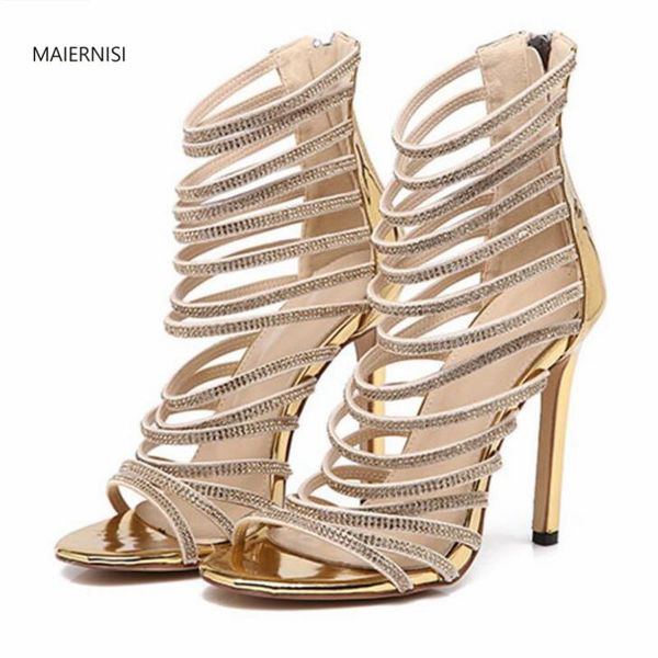 ladies shoes pattern superior quality crystal sandals net red 11cm thin heels fashion show 4- 11 maiernisi, Black
ladies shoes pattern superior quality crystal sandals net red 11cm thin heels fashion show 4- 11 maiernisi, Black