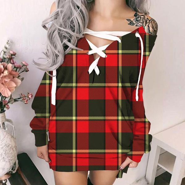 casual dresses bandage v neck women's fashion christmas prints off shoulder strappy long sleeves loose streetwear dress, Black;gray
casual dresses bandage v neck women's fashion christmas prints off shoulder strappy long sleeves loose streetwear dress, Black;gray