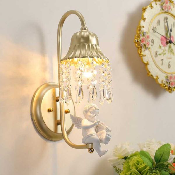 crystal american wall lamp living room bedside mirror front modern corridor bedroom creative europea 
crystal american wall lamp living room bedside mirror front modern corridor bedroom creative europea