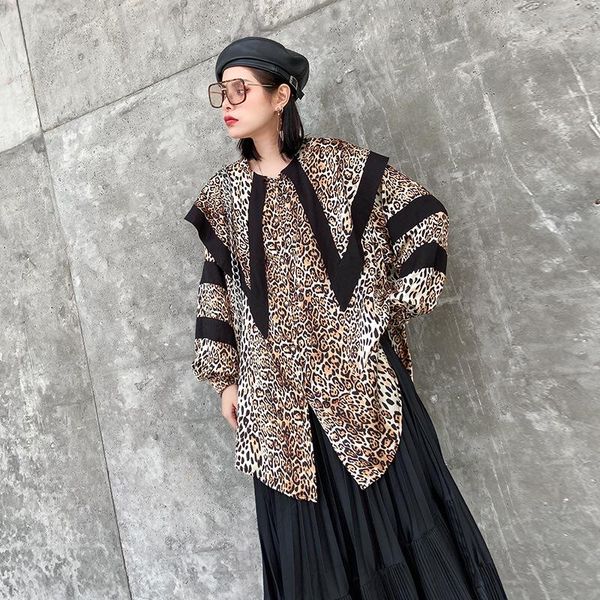 women's blouses & shirts vintage fashion leopard big size long sleeves loose women casual plus hip hop printed work, White
women's blouses & shirts vintage fashion leopard big size long sleeves loose women casual plus hip hop printed work, White