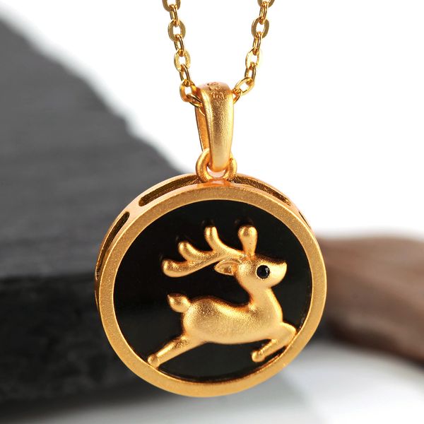 925 silver pendant with inky jade christmas deer (without chain)
925 silver pendant with inky jade christmas deer (without chain)