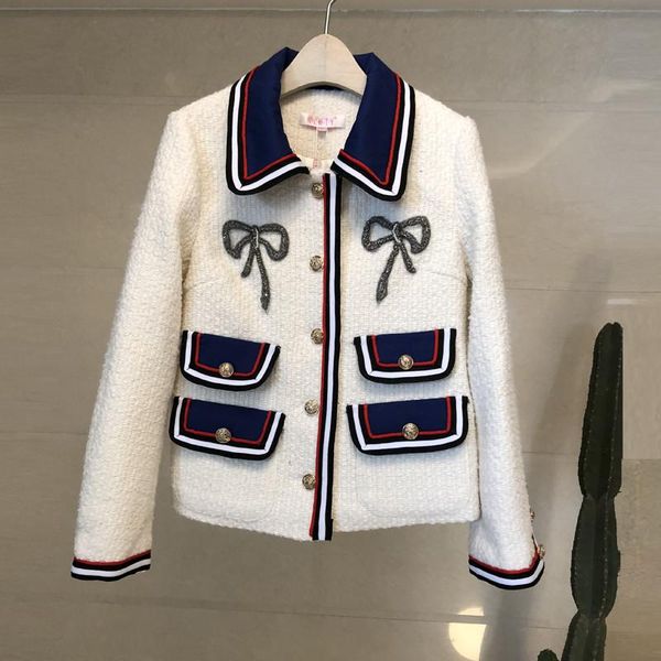 women's jackets fall winter runway tweed jacket coat women turn-down collar long sleeve fashion white black, Black;brown
women's jackets fall winter runway tweed jacket coat women turn-down collar long sleeve fashion white black, Black;brown