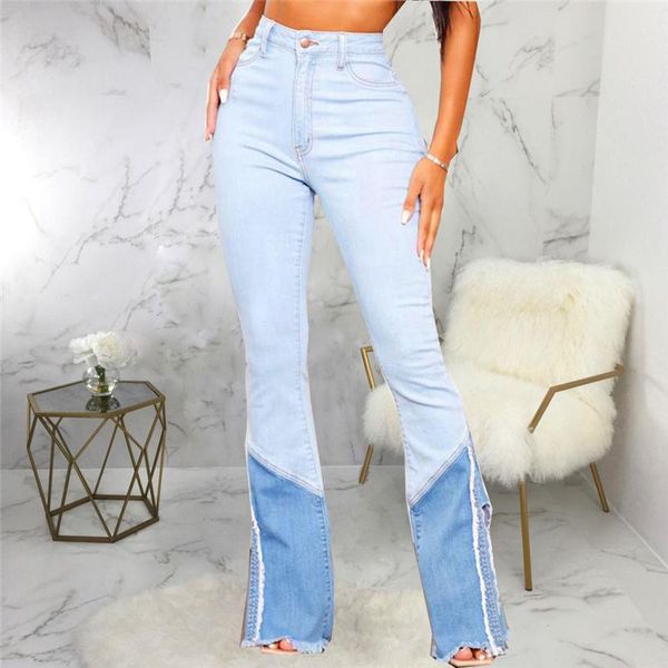 women's jeans patchwork flared women high waist stretch slim split streetwear denim trousers pants lady boot cut 2021, Blue
women's jeans patchwork flared women high waist stretch slim split streetwear denim trousers pants lady boot cut 2021, Blue