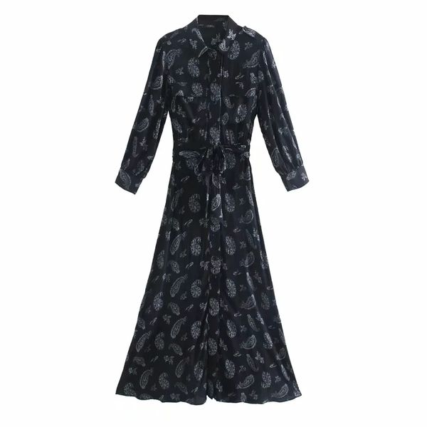 women vintage paisley printing sashes puff sleeve shirt dress casual lady loose clothes vestido d6505 210430, Black;gray
women vintage paisley printing sashes puff sleeve shirt dress casual lady loose clothes vestido d6505 210430, Black;gray