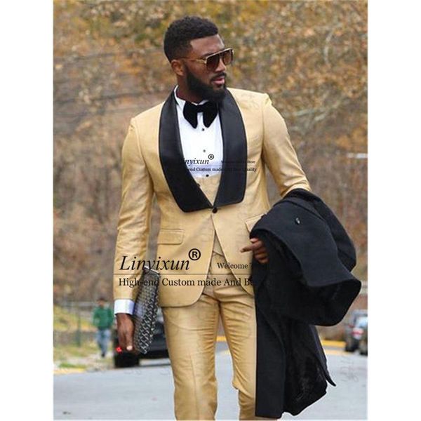men's suits & blazers fashion mens slim fit groom tuxedo for wedding groomsmen with black shawl lapel 3 pieces jacket vest pants costum, White;black
men's suits & blazers fashion mens slim fit groom tuxedo for wedding groomsmen with black shawl lapel 3 pieces jacket vest pants costum, White;black