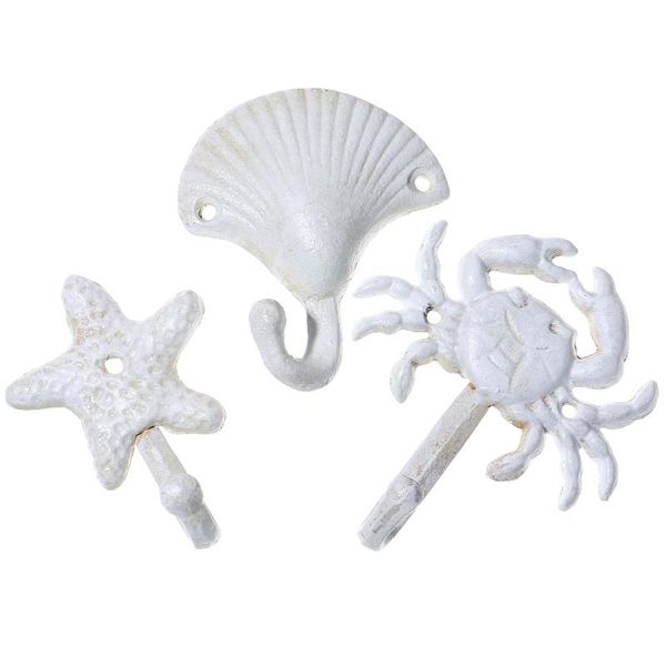 hooks & rails athy 3pcs sea iron wall antique hangers nautical holder hanger