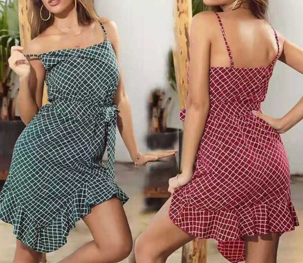 women plaid mini irregular suspender summer sleeveless backless fashion party dress casual dresses, Black;gray
women plaid mini irregular suspender summer sleeveless backless fashion party dress casual dresses, Black;gray