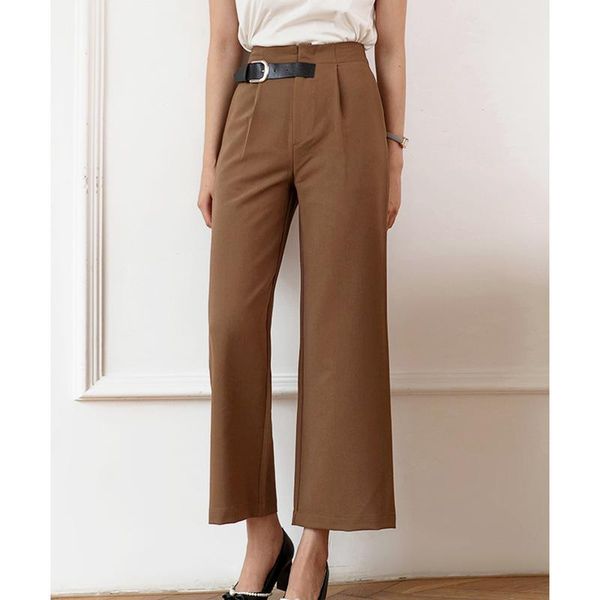 women's pants & capris office lady high waist solid straight trousers women 2021 loose wide leg fall all match comfortable pantalones, Black;white
women's pants & capris office lady high waist solid straight trousers women 2021 loose wide leg fall all match comfortable pantalones, Black;white