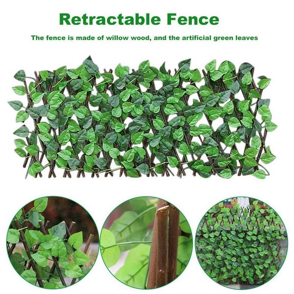 retractable artificial garden fence privacy wood vines climbing frame plant courtyard home decoration greenery wall fencing, trellis & gates
retractable artificial garden fence privacy wood vines climbing frame plant courtyard home decoration greenery wall fencing, trellis & gates