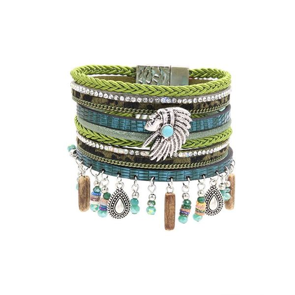 tennis bracelet pu leather vintage bracelets bangles for women pulseira de bohemian multi rows beauty head beads charm, Golden;silver
tennis bracelet pu leather vintage bracelets bangles for women pulseira de bohemian multi rows beauty head beads charm, Golden;silver