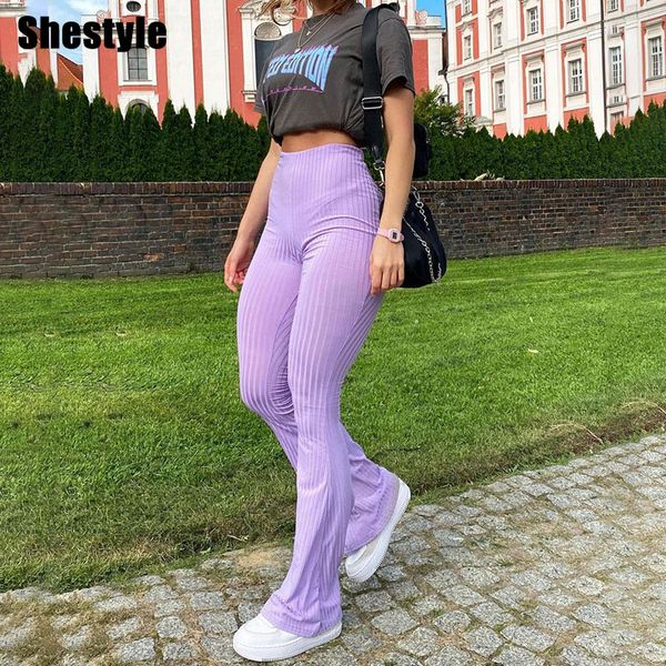 shestyle purple flare pants women club casual skinny stretchy push up woven high waist 2021 spring trousers dropshippingb, Black;white
shestyle purple flare pants women club casual skinny stretchy push up woven high waist 2021 spring trousers dropshippingb, Black;white