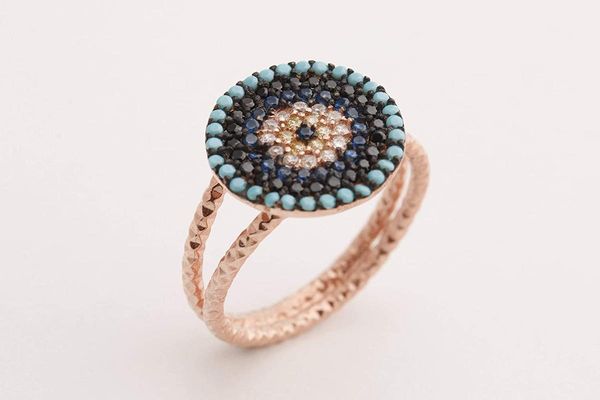 cluster rings evil eye protection ring jewelry good luck round cut turquoise sapphire citrine white zircon rose gold 925 sterling silver, Golden;silver
cluster rings evil eye protection ring jewelry good luck round cut turquoise sapphire citrine white zircon rose gold 925 sterling silver, Golden;silver