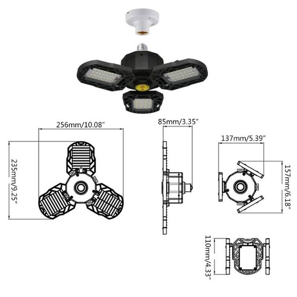 garage light 60w deformable led ceiling with 3 adjustable panels for basement workshop warehouse car headlights
garage light 60w deformable led ceiling with 3 adjustable panels for basement workshop warehouse car headlights