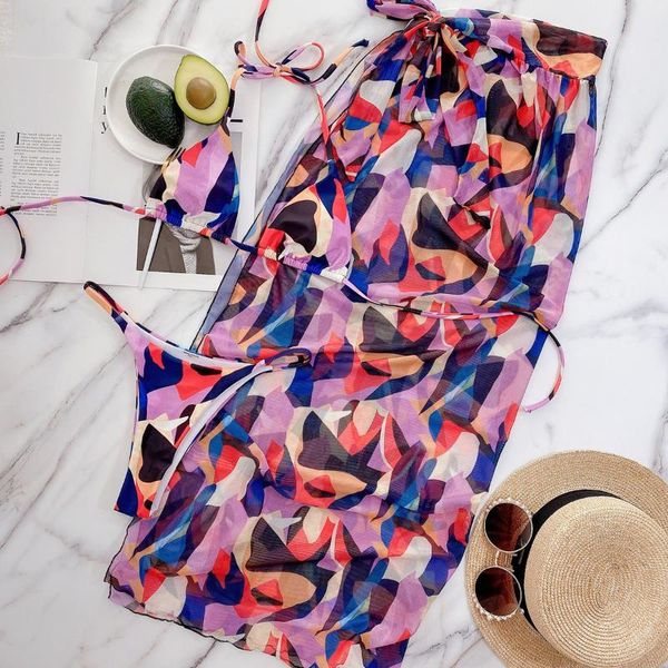women's swimwear 2021 summer fashion printed swimsuit split ladies bikini beach three-piece suit, White;black
women's swimwear 2021 summer fashion printed swimsuit split ladies bikini beach three-piece suit, White;black