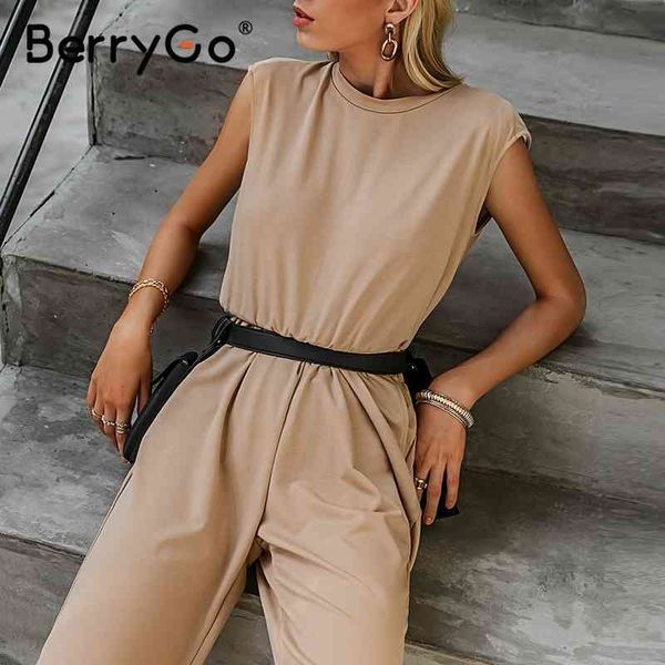 berrygo sleeveless sport jumpsuit romper women elastic waist lace up ankle banded summer jumpsuit round neck causal overalls 210326, Black;white
berrygo sleeveless sport jumpsuit romper women elastic waist lace up ankle banded summer jumpsuit round neck causal overalls 210326, Black;white