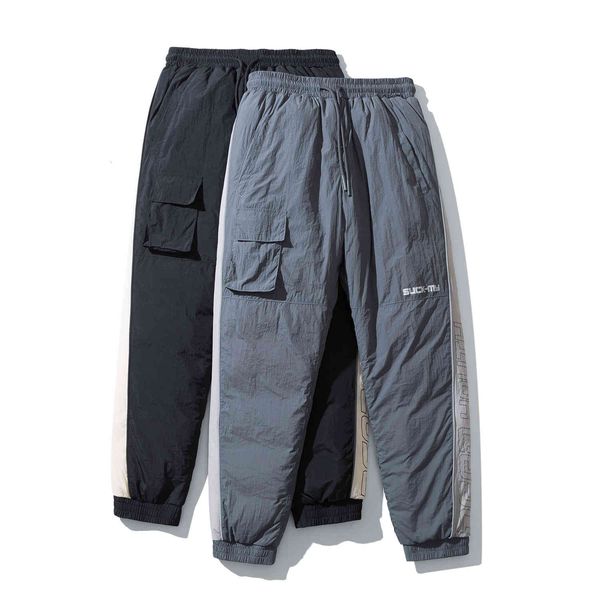 2021 autumn winter down pants men's tube overalls thickened plush sports loose, Black
2021 autumn winter down pants men's tube overalls thickened plush sports loose, Black