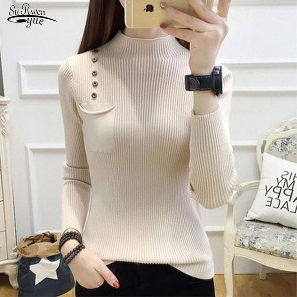 autumn winter slim woman sweaters half high collar button pullover sweater women long sleeve warm jumper pink 12278 women's, White;black
autumn winter slim woman sweaters half high collar button pullover sweater women long sleeve warm jumper pink 12278 women's, White;black