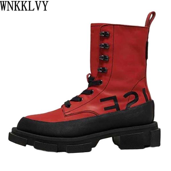boots platform mixed colors women thick sole real leather rivet lace up ankle botas handsome motorcycle short 2021, Black
boots platform mixed colors women thick sole real leather rivet lace up ankle botas handsome motorcycle short 2021, Black