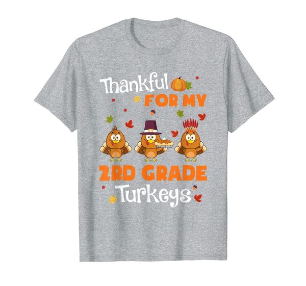 thankful for my 2nd grade turkeys funny thanksgiving teacher t-shirt, White;black 
thankful for my 2nd grade turkeys funny thanksgiving teacher t-shirt, White;black