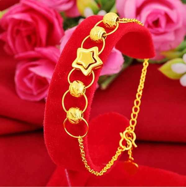 link, chain hi love 24k gold hand heart star beads party friend birthday gift mother's day fine jewelry, Black
link, chain hi love 24k gold hand heart star beads party friend birthday gift mother's day fine jewelry, Black