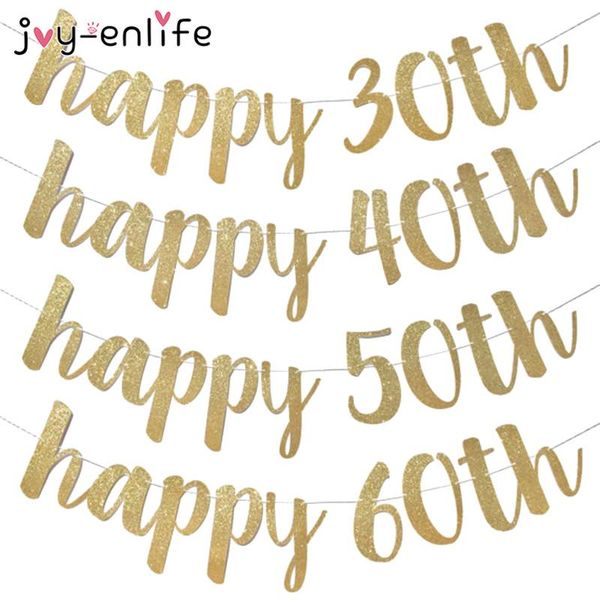 party decoration joy-enlife celebration birthday banner garland gold glitter "happy 30th 40th 50th 60th" wedding anniversary suppl
party decoration joy-enlife celebration birthday banner garland gold glitter "happy 30th 40th 50th 60th" wedding anniversary suppl