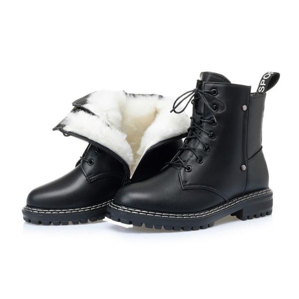 boots women's winter shoe 2021 genuine leather ladies short wool warm non-slip student ankle, Black
boots women's winter shoe 2021 genuine leather ladies short wool warm non-slip student ankle, Black