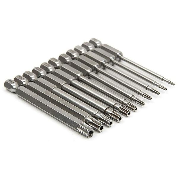 hand tools 11 pcs magnetic t6-t40 torx head screwdriver bit set star 6 point drill bits 3 inch length
hand tools 11 pcs magnetic t6-t40 torx head screwdriver bit set star 6 point drill bits 3 inch length
