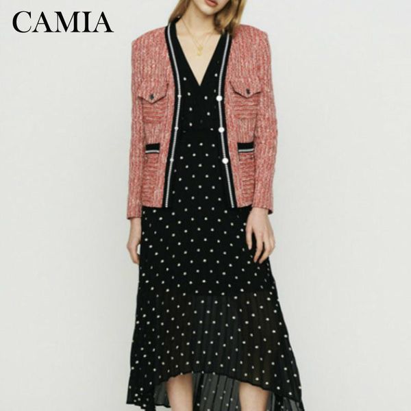 women's jackets camia pink plaid jacket tweed coat casual pockets outwear sweet office lady v neck 2021 winter ladies, Black;brown
women's jackets camia pink plaid jacket tweed coat casual pockets outwear sweet office lady v neck 2021 winter ladies, Black;brown