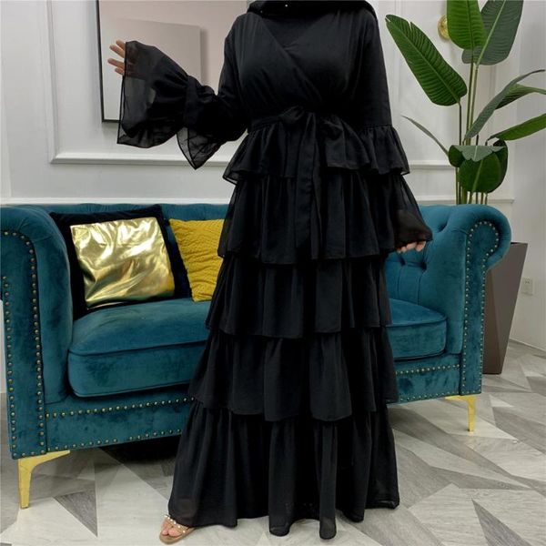 black tiered maxi chiffon dress long sleeves women surplice neck ruffles abaya muslim islamic modesty plus size ethnic clothing, Red
black tiered maxi chiffon dress long sleeves women surplice neck ruffles abaya muslim islamic modesty plus size ethnic clothing, Red