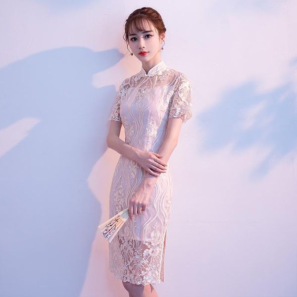 traditional chinese dress qipao pink ladies evening dresses vintage cheongsam women bride short lace modern ethnic clothing, Red
traditional chinese dress qipao pink ladies evening dresses vintage cheongsam women bride short lace modern ethnic clothing, Red