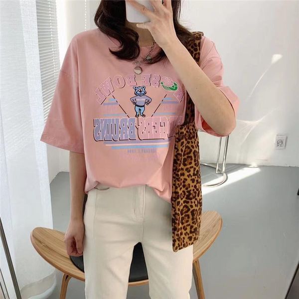 summer women short sleeve cotton printed t shirt 2021 korean loose crewneck casual basic tees for students women's t-shirt, White
summer women short sleeve cotton printed t shirt 2021 korean loose crewneck casual basic tees for students women's t-shirt, White
