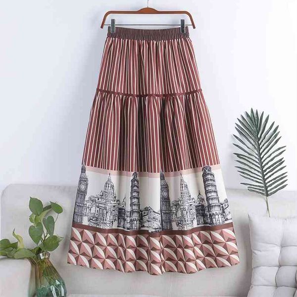 spring autumn women's elastic waist casual pathwork panelled print mid-calf loose pleated a-line skirt 210427, Black
spring autumn women's elastic waist casual pathwork panelled print mid-calf loose pleated a-line skirt 210427, Black
