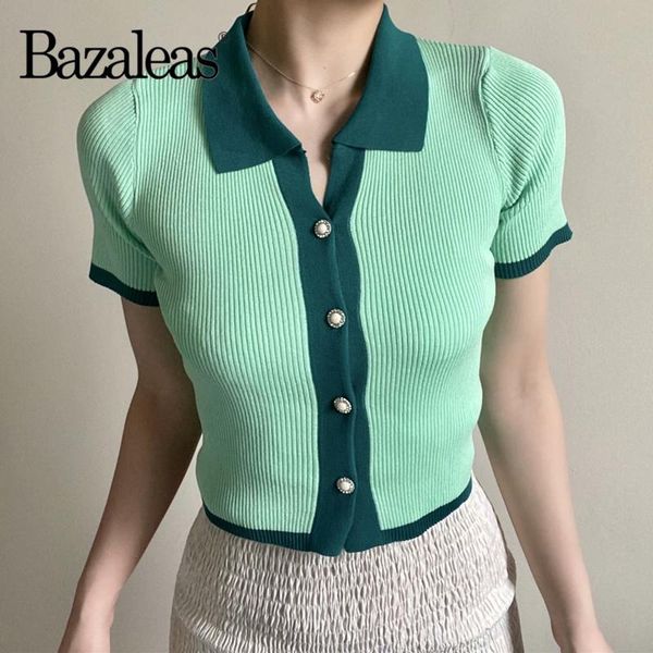 women's t-shirt bazaleas summer 2021 turn down collar crop streetwear center buttons harajuku women vintage casual slim tshirt, White
women's t-shirt bazaleas summer 2021 turn down collar crop streetwear center buttons harajuku women vintage casual slim tshirt, White