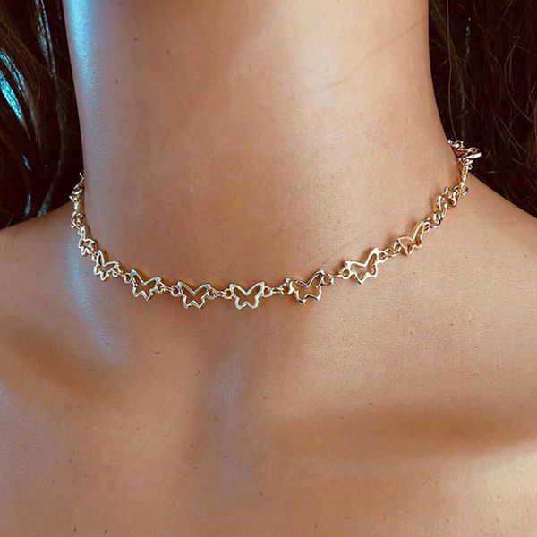 2021 short hollow small butterfly chokers necklaces wild personality simple single layer clavicle chain fashion designer necklace jewelry gi, Golden;silver
2021 short hollow small butterfly chokers necklaces wild personality simple single layer clavicle chain fashion designer necklace jewelry gi, Golden;silver