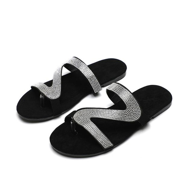 summer new european and women's shoes roman diamond inlaid word belt comfortable flat-bottomed large size slippers 80% off outlet onlin, Black
summer new european and women's shoes roman diamond inlaid word belt comfortable flat-bottomed large size slippers 80% off outlet onlin, Black