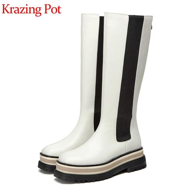 boots krazing pot cow split leather riding preppy winter square toe flat platform high heels mixed colors thigh l11, Black
boots krazing pot cow split leather riding preppy winter square toe flat platform high heels mixed colors thigh l11, Black