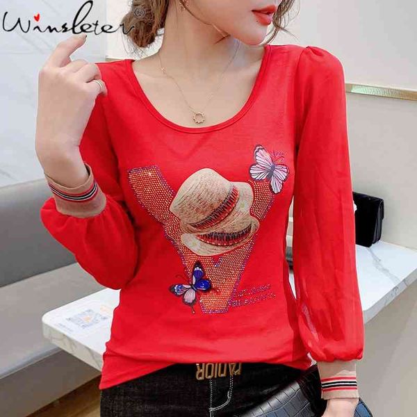women's t-shirt spring fall korean style girls fashion shiny diamonds patchwork chiffon long sleeve women tees t11602a 8, White
women's t-shirt spring fall korean style girls fashion shiny diamonds patchwork chiffon long sleeve women tees t11602a 8, White