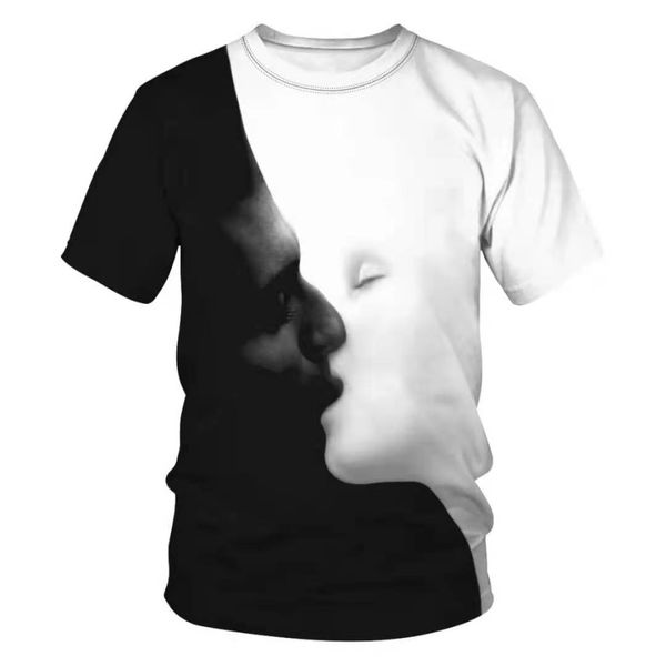 character black and white pattern men's 3d printed t-shirt visual impact party streetwear punk gothic round neck american muscle style, White;black
character black and white pattern men's 3d printed t-shirt visual impact party streetwear punk gothic round neck american muscle style, White;black
